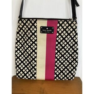 Kate Spade Victoria Crossbody Purse Bag Multicolor Striped Geometric RV $175